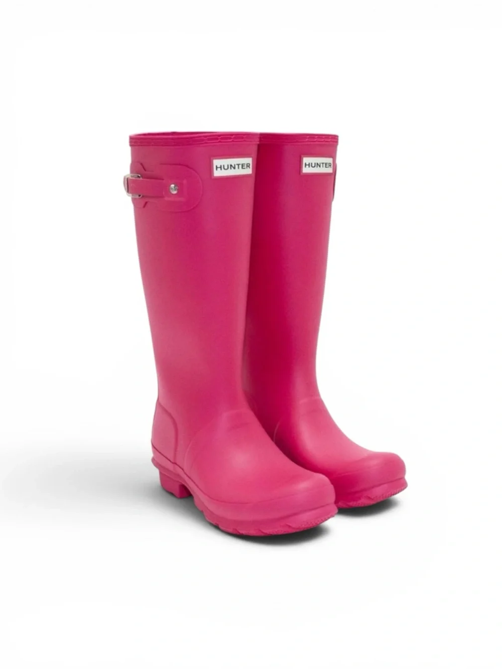 Hunter Girl’s Original Mid-Calf Rubber Rain Boot in Pink Size US 5; EU 36